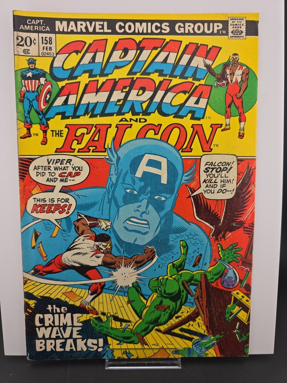 CAPTAIN AMERICA #158 February 1973 Falcon Vintage Marvel Avengers